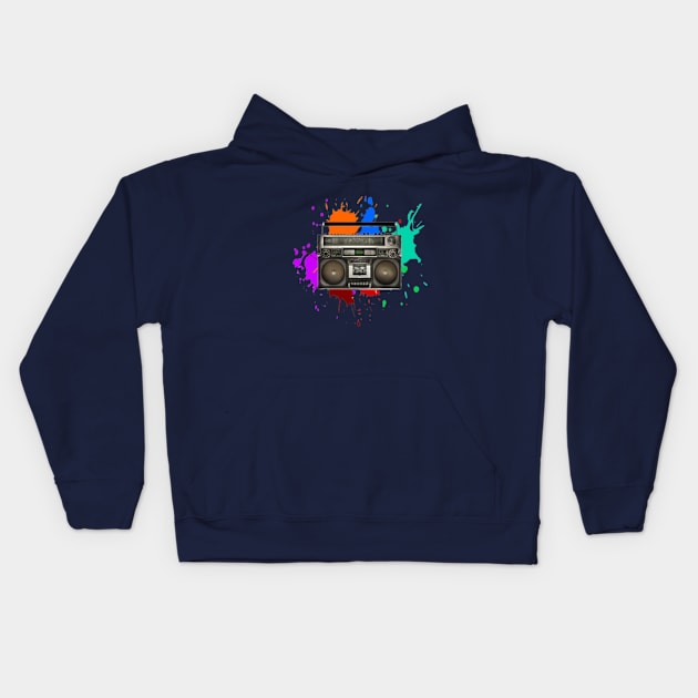 Boom Box T-Shirt Kids Hoodie by APOCALYPTIK